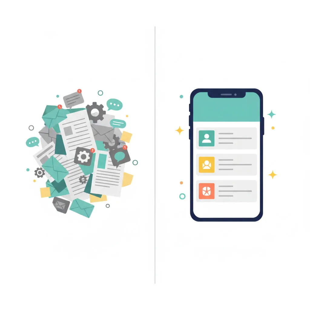 Fragmented communication vs unified app experience
