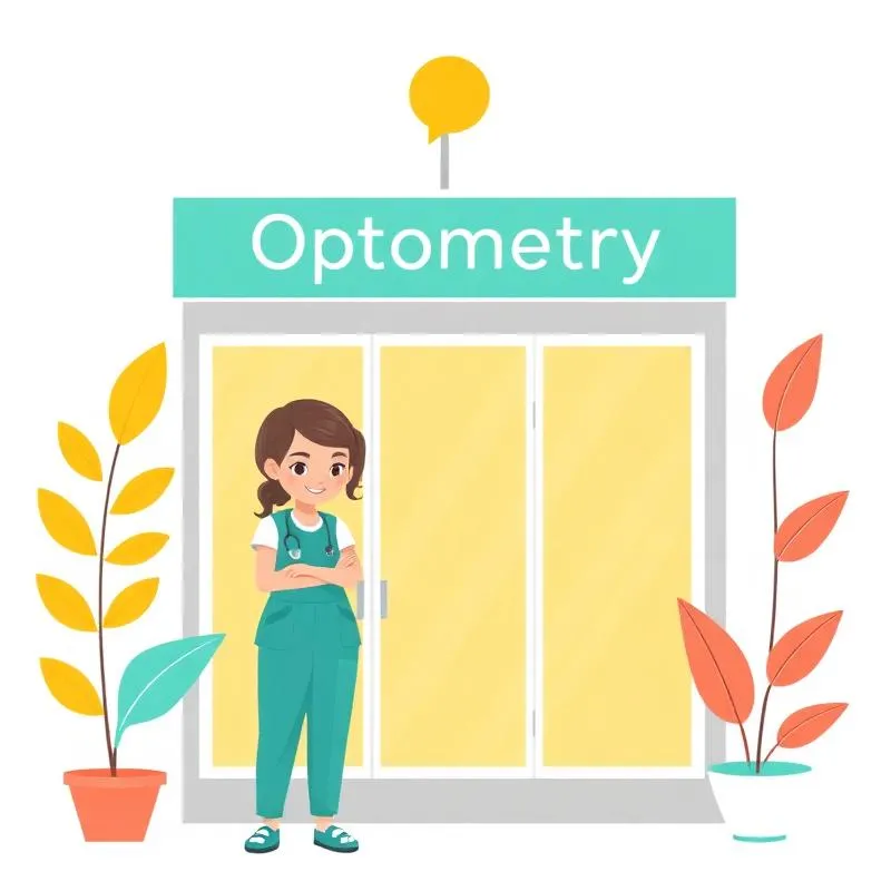 Independent optometrist with their branded practice